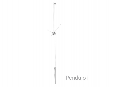 Ceas pendul lux crom/auriu/grafit Pendulo, metal si lemn de nuc, inaltime reglabila, PEI - NOMON [1]