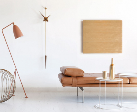 Ceas perete pendul lux crom/auriu/grafit/nuc Punto y Coma, 113 cm, metal si lemn de nuc, PCD0000N - NOMON [3]