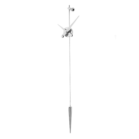Ceasuri decorative - Ceas perete pendul lux crom/auriu/grafit/nuc Punto y Coma, 113 cm, metal si lemn de nuc, PCI - NOMON