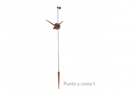 Ceas perete pendul lux crom/auriu/grafit/nuc Punto y Coma, 113 cm, metal si lemn de nuc, PCD0000N - NOMON [8]