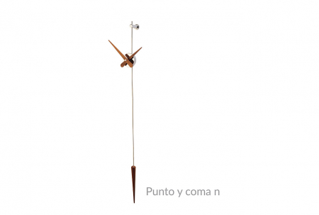 Ceas perete pendul lux crom/auriu/grafit/nuc Punto y Coma, 113 cm, metal si lemn de nuc, PCD0000N - NOMON [12]