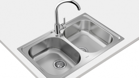 Chiuveta bucatarie 2 cuve inox microtexturat  UNIVERSE 2B 80 -Teka [3]