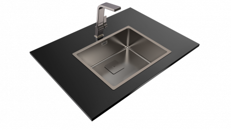 Chiuveta bucatarie gri inchis din inox  FLEXLINEA RS15 50.40 TITANIUM -Teka [4]