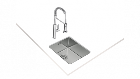 Chiuveta bucatarie inox cu 1 cuva  “PureLine” BE LINEA RS15 34.40, montaj sub blat -Teka [1]