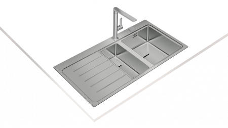 Chiuveta bucatarie inox  ZENIT RS15 1 1/2B 1D 2 cuve cu picurator -Teka [1]