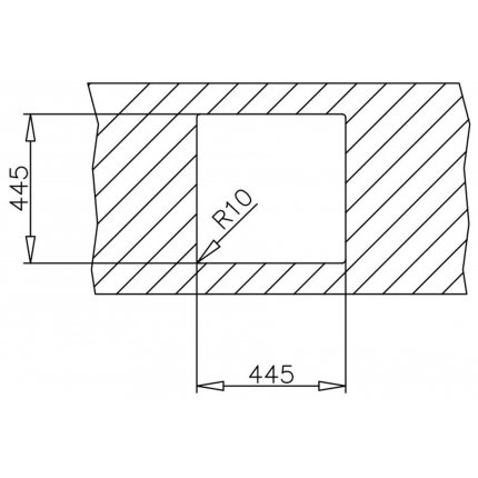 Chiuveta bucatarie patrata inox microtexturat  UNIVERSAL E/465.465 1B -Teka [3]