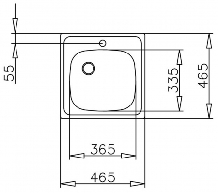 Chiuveta bucatarie patrata inox microtexturat  UNIVERSAL E/465.465 1B -Teka [2]