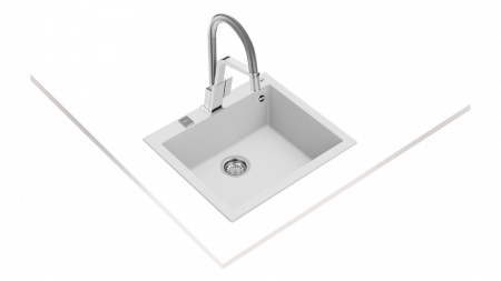 Chiuveta bucatarie tegranit alba/neagra  FORSQUARE 50.40 -Teka [3]