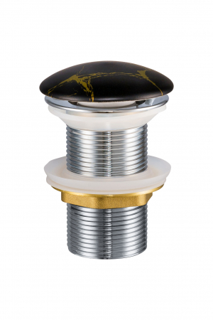 Lavoare - Dop lavoar baie, click, negru cu auriu, compatibil lavoar MONA MB COMAD