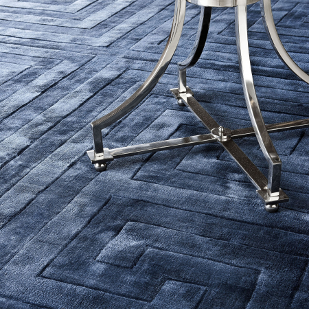 Covoare Living - Covor living / dormitor de lux albastru safir Baldwin cu model geometric 300x200/400 cm | Eichholtz - 109276