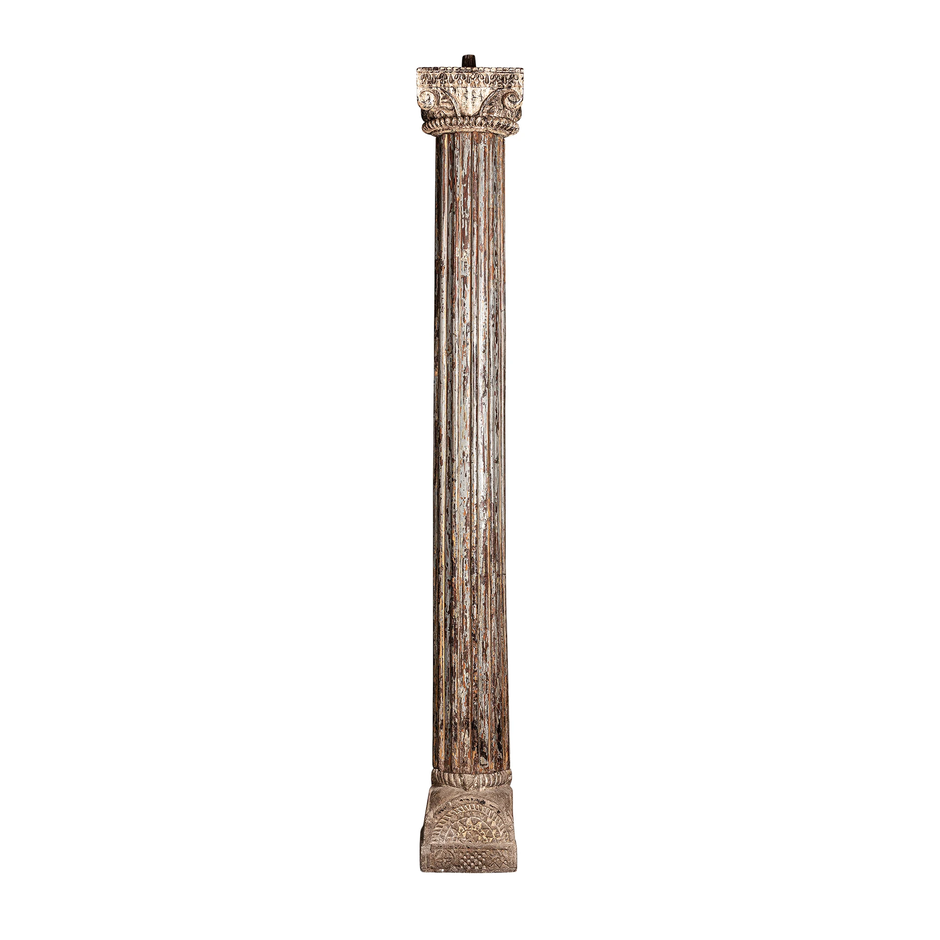 Produse - Coloana Decorativa din Lemn de Tec, Maro, 26x26x225 cm - VicalHome 31953