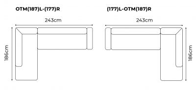 Coltar bucatarie Cortado 214/233/243/263 cm, tapiterie personalizabila , CORTADO 214 ST A1 - Gala Collezione [6]