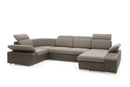 Produse - Colțar Continental 355x210x100 cm, Pianki Pur Crom - King Home