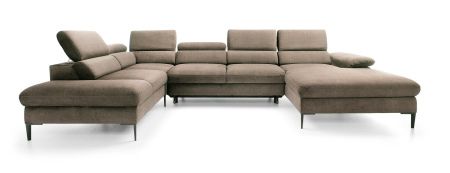 Produse - Colțar Edie C2 353x182x94 cm, Arc Ondulat și Spumă Pur - King Home