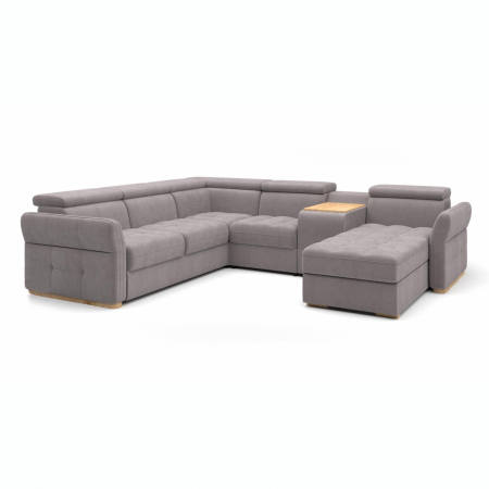 Coltar extensibil in forma de ‚ÄùU‚Äù Massimo 309x268x187 cm cu bar si lounger, tapiterie personalizabila , MASS 309 ST A1 - Gala Collezione [7]