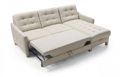 Coltar extensibil Malmo 217x157 cm cu lounger, lada depozitare, picioare lemn, tapiterie personalizabila , MALMO ST A1 - Gala Collezione [4]