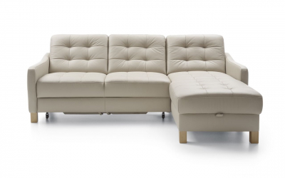 Coltar extensibil Malmo 217x157 cm cu lounger, lada depozitare, picioare lemn, tapiterie personalizabila , MALMO ST A1 - Gala Collezione [1]