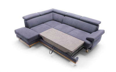Coltar extensibil Memo 255x206 cm, lada depozitare, tapiterie personalizabila , MEMO ST A1 - Gala Collezione [4]