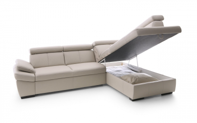 Coltar extensibil Salerno 274x206 cm, lada depozitare, tapiterie personalizabila , SALERNO BAS ST A1 - Gala Collezione [2]
