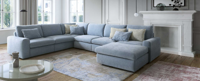 Coltar Karato in forma de ‚ÄùU‚Äù 360x280x180 cm, zona extensibila dormit, tapiterie personalizabila , KARATO 360 ST A1 - Gala Collezione [2]