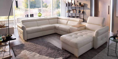 Coltar extensibil in forma de ‚ÄùU‚Äù Massimo 309x268x187 cm cu bar si lounger, tapiterie personalizabila , MASS 309 ST A1 - Gala Collezione [5]