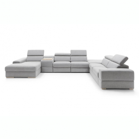 Coltar Plaza in forma de ‚ÄùU‚Äù 426x292x180 cm cu bar si lounger, zona extensibila dormit, tapiterie personalizabila , PLAZA 426 ST A1 - Gala Collezione [7]