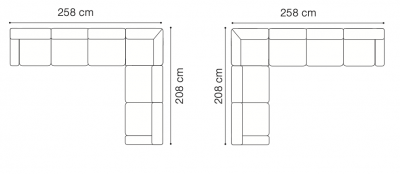 Coltar Scandi II 258x208 cm, tapiterie personalizabila , SCANDI II COLT ST 0 - Gala Collezione [3]