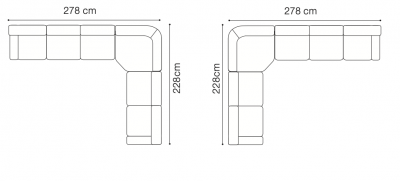 Coltar Scandi III 278x228 cm, tapiterie personalizabila , SCANDI III ST 0 - Gala Collezione [2]