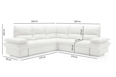 Colțar Sofia 269x269x101 cm, Arc Ondulat și Spumă Pur - King Home [1]
