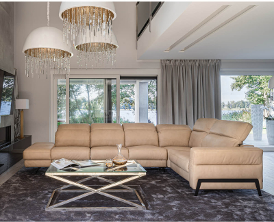 Coltar Volta 258x230 cm, zona extensibila dormit, tapiterie personalizabila , VOLTA 258 ST A1 - Gala Collezione [7]