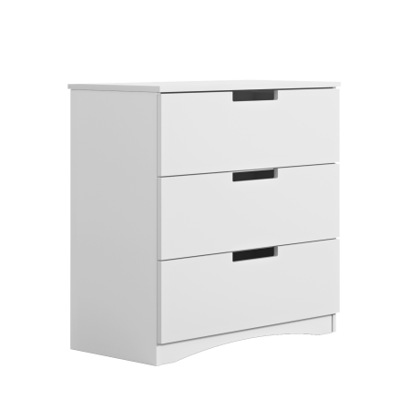 Comoda copii Classic 80,5x80 MDF alb, trei sertare [4]