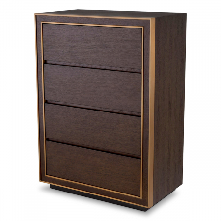 Produse -   Comodă cu sertare Camelot înaltă din furnir de steBorcan maro 117692 EICHHOLTZ