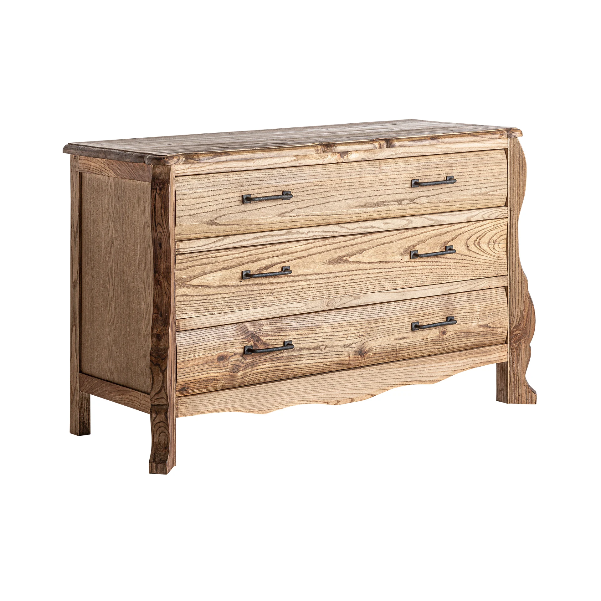 Comoda cu Sertare din Lemn de Ulm, Maro, 130x50x80 cm, Stil Colonial - VicalHome 33139 [4]