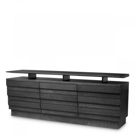 Produse -   Comodă cu sertare Quintino furnir de steBorcan gri cărbune 118393 EICHHOLTZ