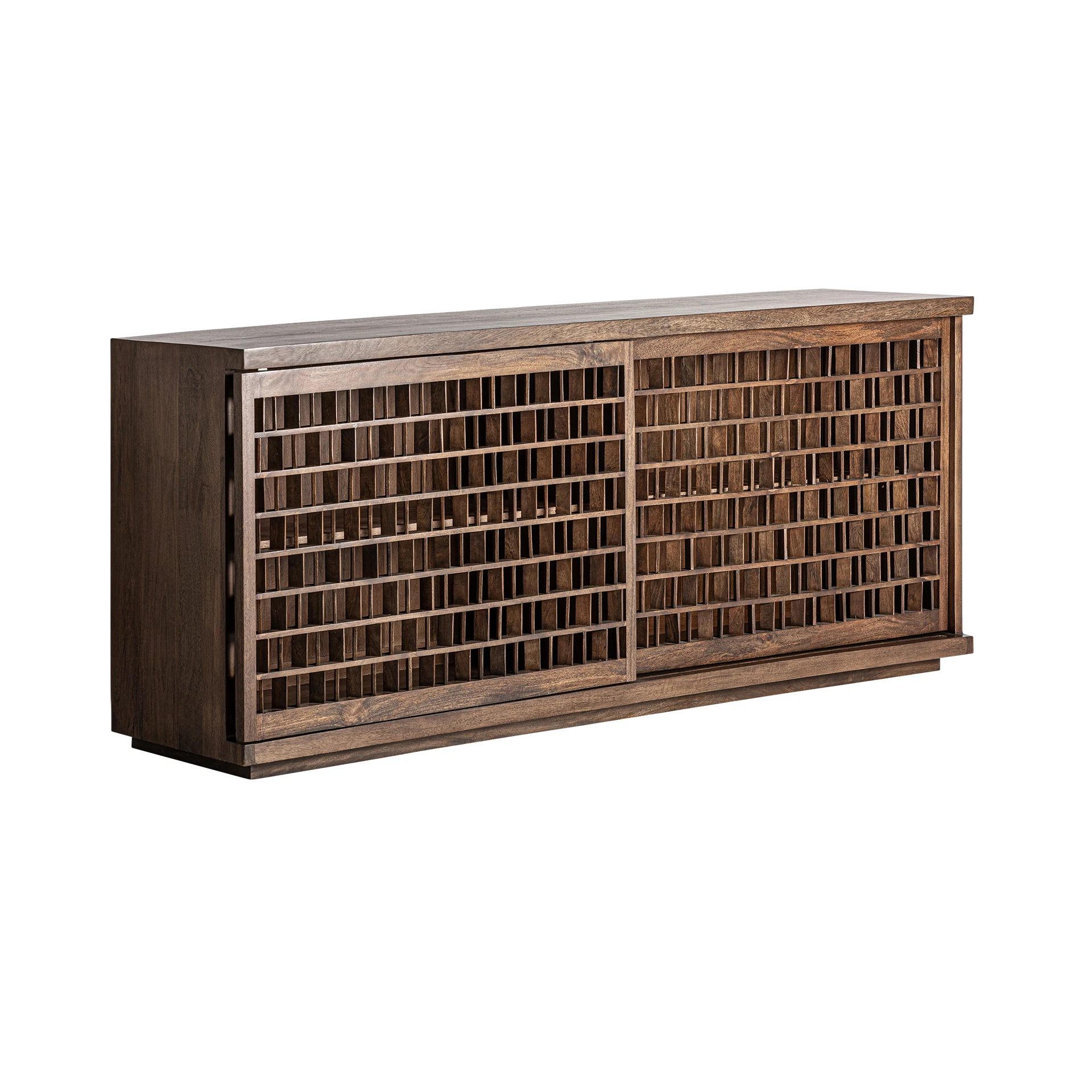 Comoda Inalta din Lemn de Mango, Maro, 205x44x80 cm, Stil Art Deco - VicalHome 34193 [7]