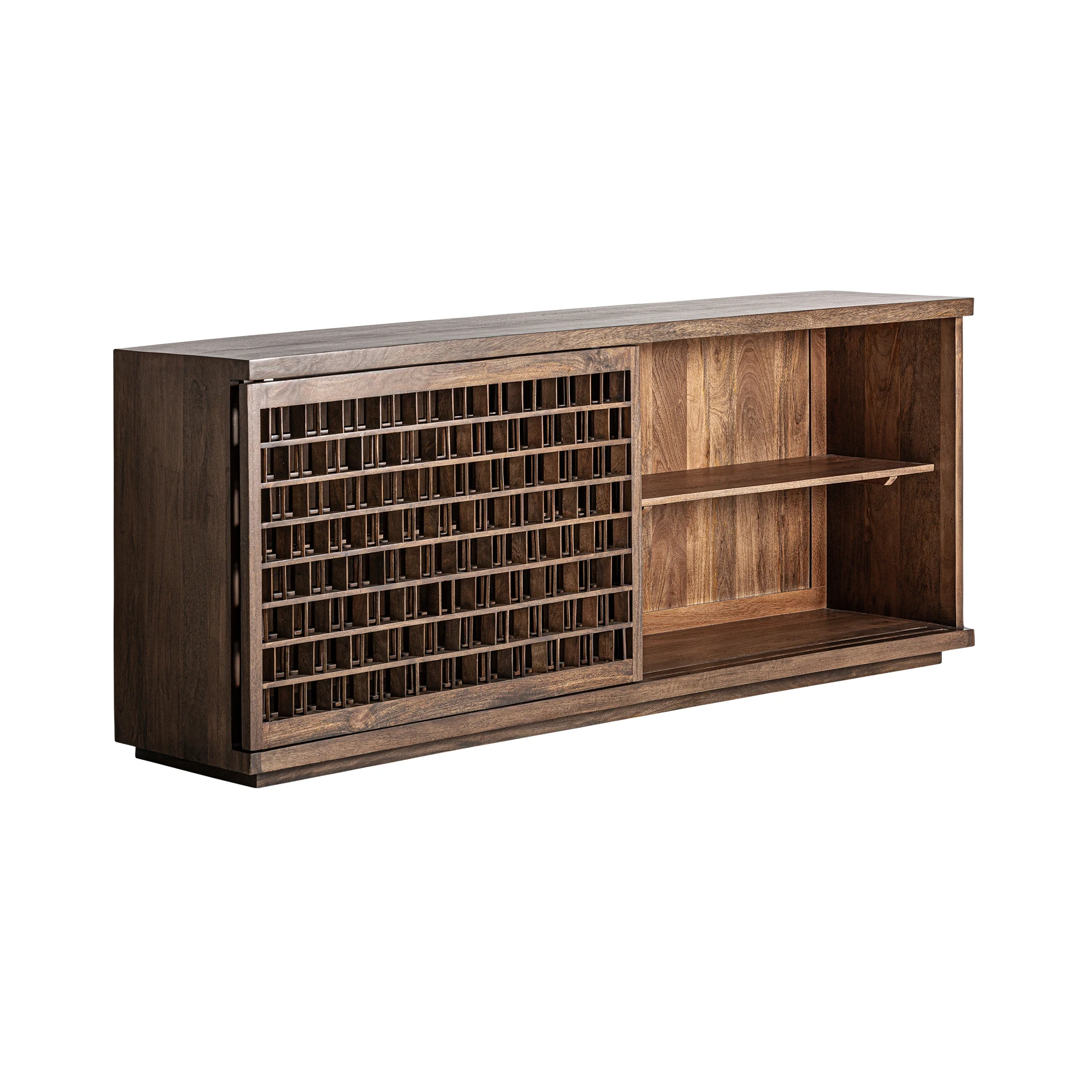 Comoda Inalta din Lemn de Mango, Maro, 205x44x80 cm, Stil Art Deco - VicalHome 34193 [18]