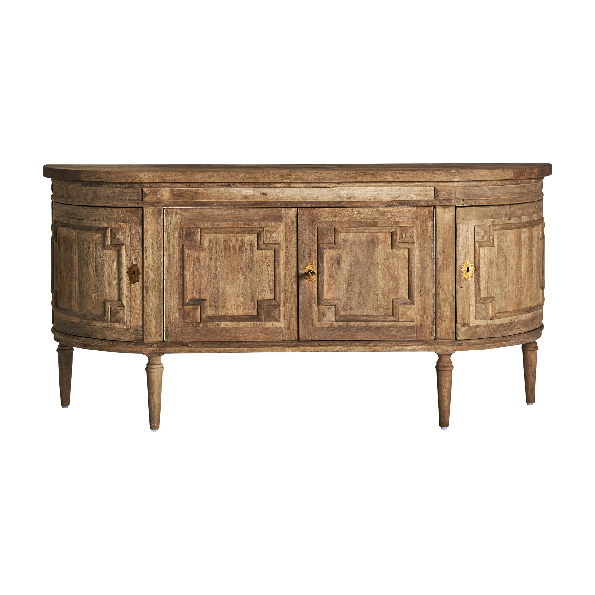 Produse - Comoda Inalta din Lemn de Mango si Fier, Maro, 170x48x84 cm, Stil Colonial - VicalHome 32044
