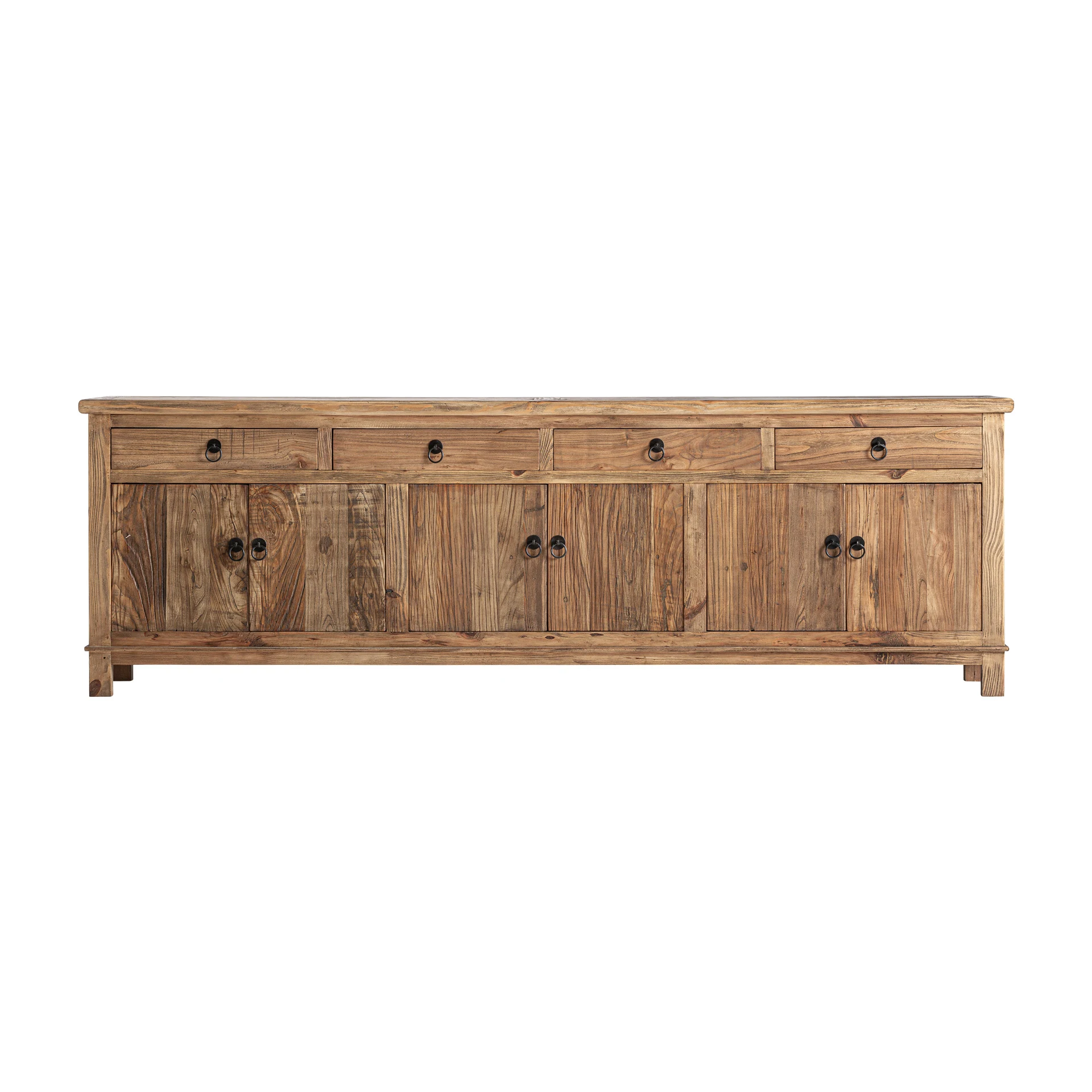 Produse - Comoda Inalta din Lemn de Ulm, Maro, 250x45x79 cm, Stil Rustic - VicalHome 37751