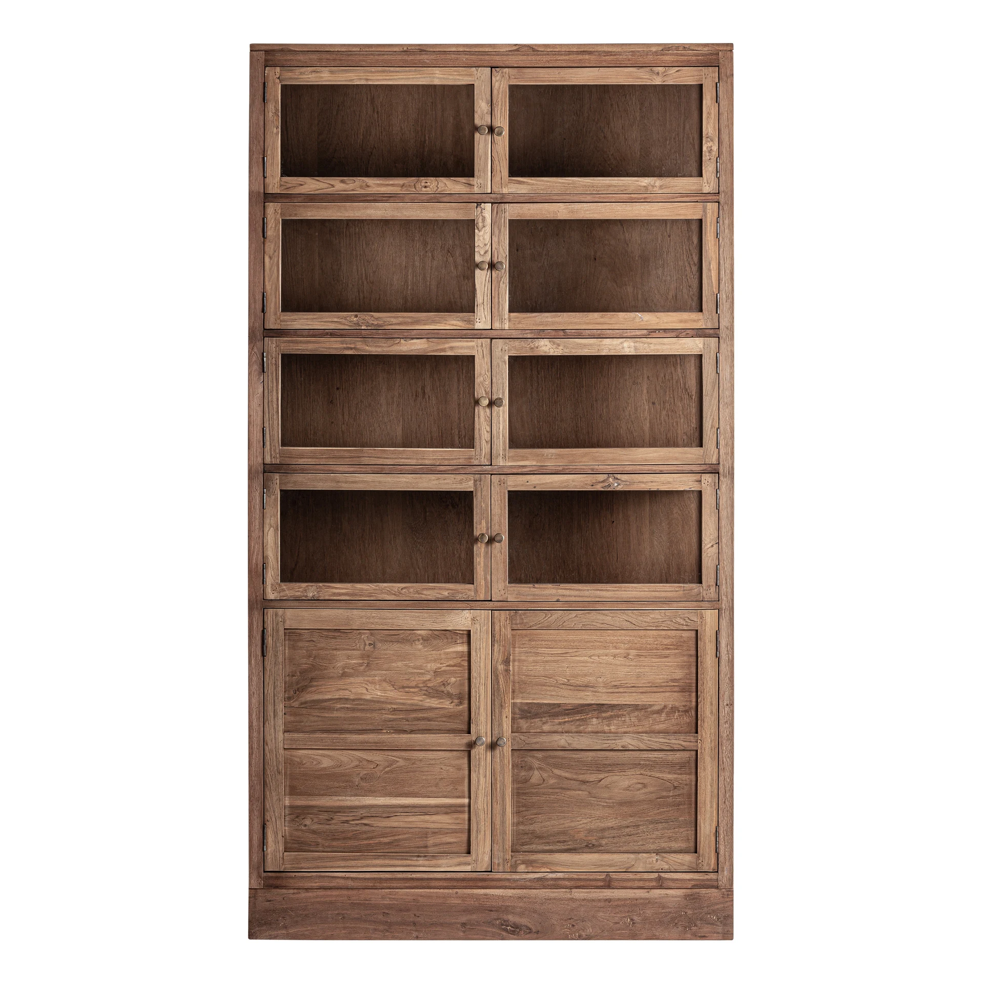 Comoda Inalta din Lemn Recuperat, Maro, 122x46x226 cm - VicalHome 37042 [2]