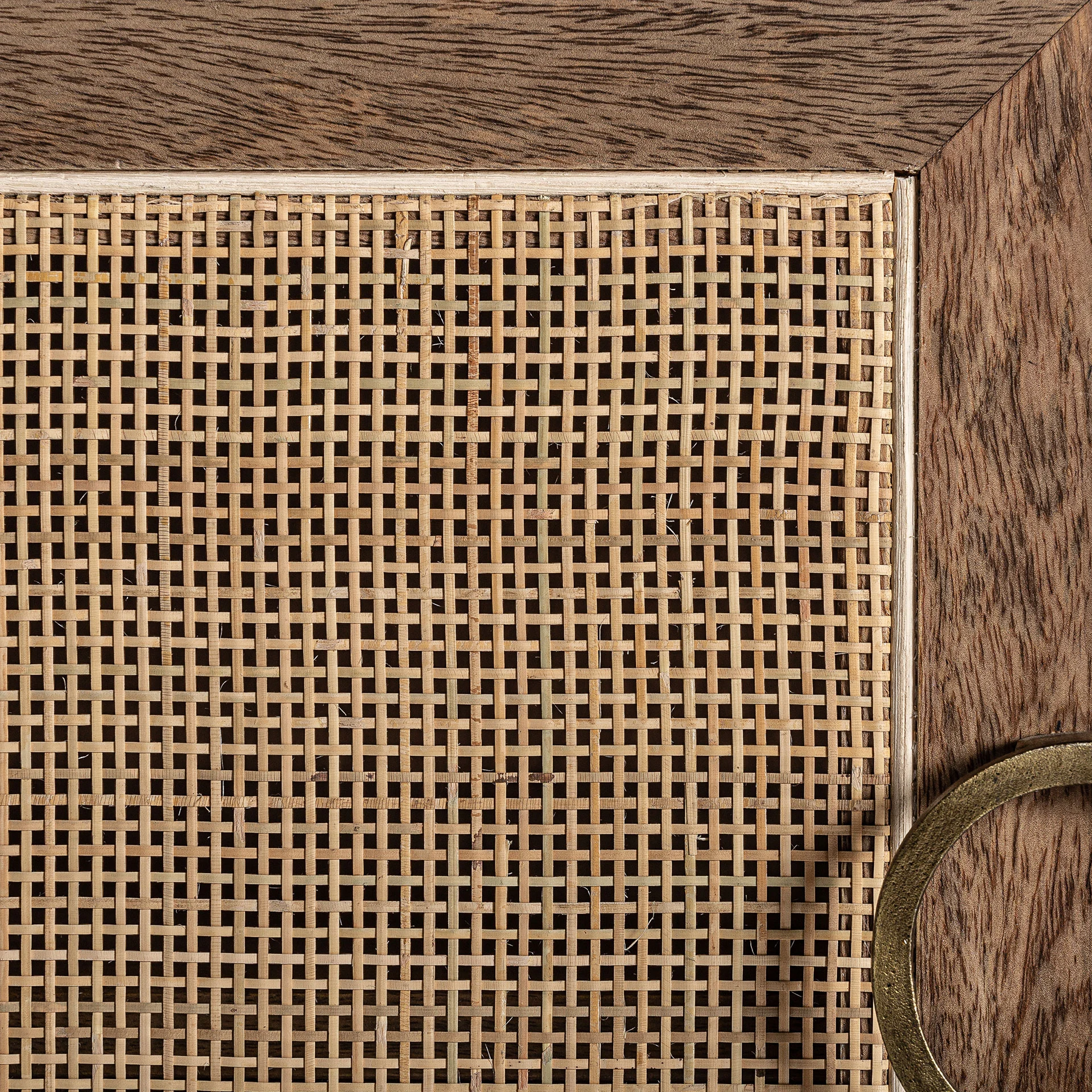 Comoda Inalta din Ratan si Lemn de Mango, Maro, 120x47x85 cm - VicalHome 33725 [11]