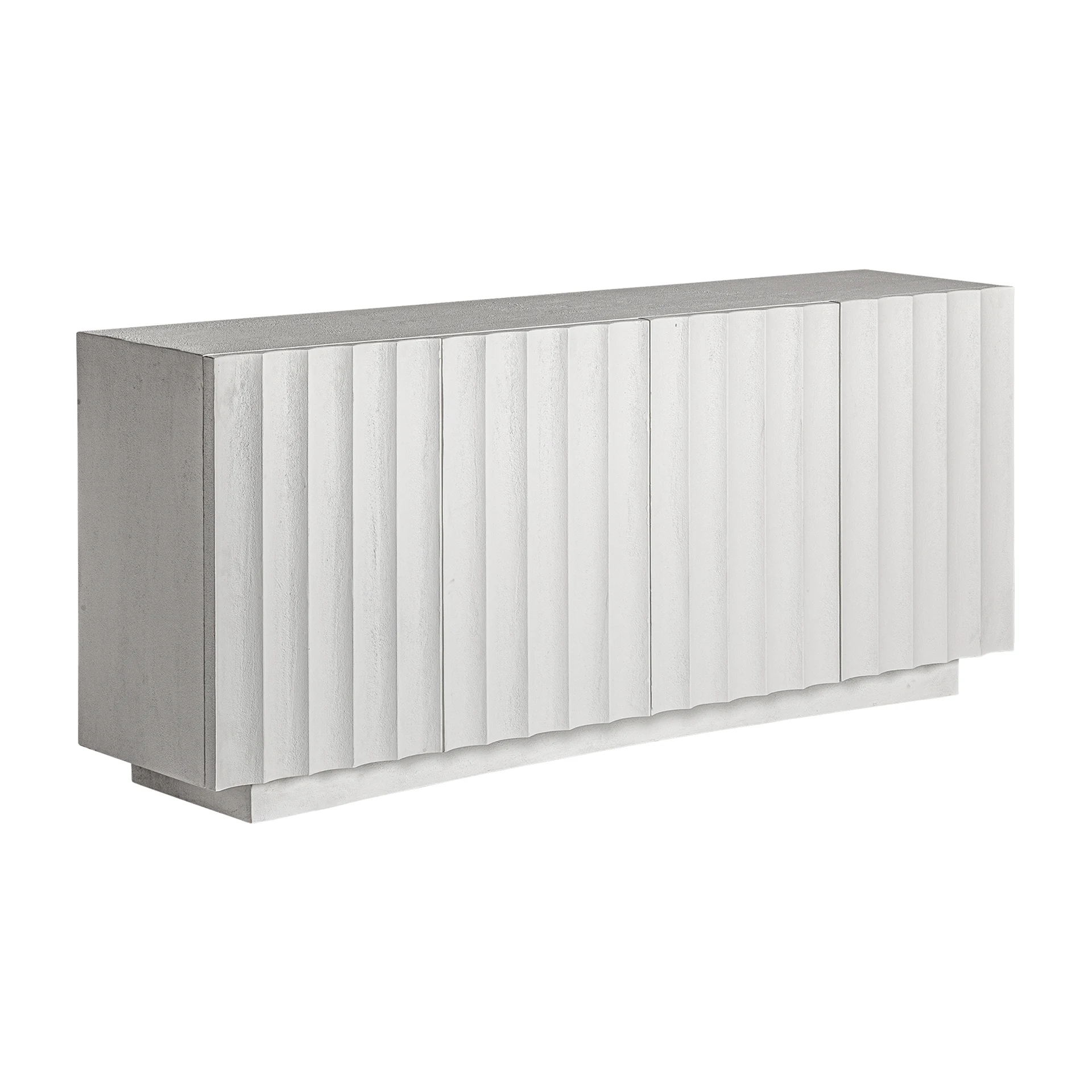 Comoda Inalta din Resin si Mdf Wood, Alba, 180x40x77 cm, Stil Art Deco - VicalHome 33478 [6]