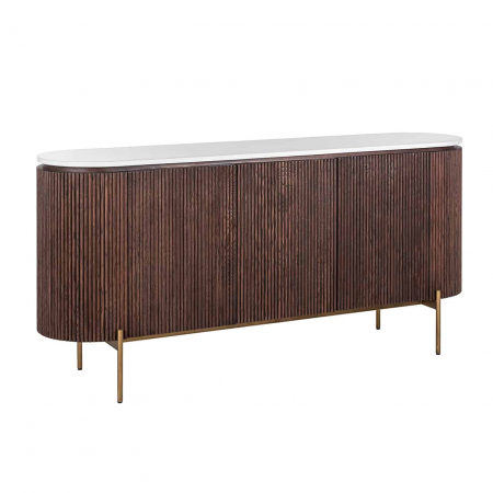 Comode inalte - Comoda lux lemn stejar Daiva, 180 cm, blat marmura artificiala, 7565 - Richmond Interiors