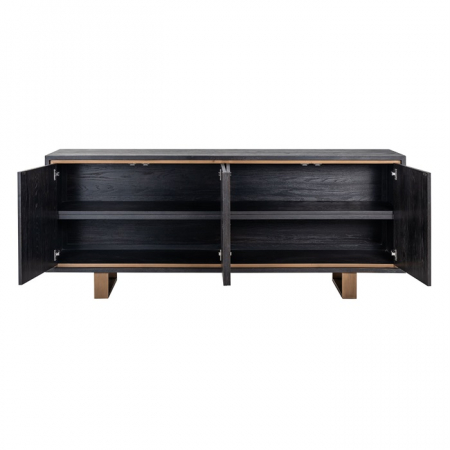 Comoda premium cu 4 usi Bever, 200 cm, din furnir stejar cu picioare metal, 7481 - Richmond Interiors [3]