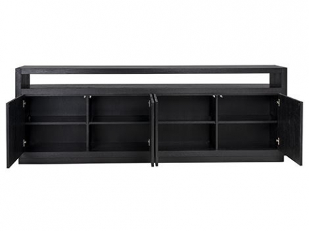 Comoda premium neagra 3/4 usi Kelda, 190/240 cm, furnir stejar, 6500 BLACK - Richmond Interiors [6]