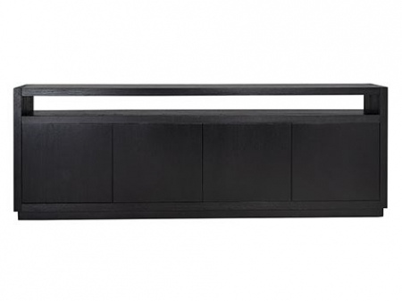 Comoda premium neagra 3/4 usi Kelda, 190/240 cm, furnir stejar, 6500 BLACK - Richmond Interiors [7]