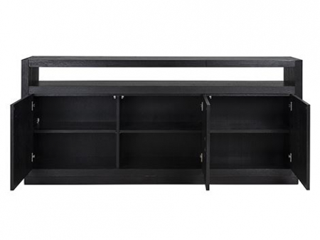 Comoda premium neagra 3/4 usi Kelda, 190/240 cm, furnir stejar, 6500 BLACK - Richmond Interiors [4]