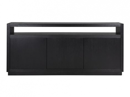 Comoda premium neagra 3/4 usi Kelda, 190/240 cm, furnir stejar, 6500 BLACK - Richmond Interiors [1]