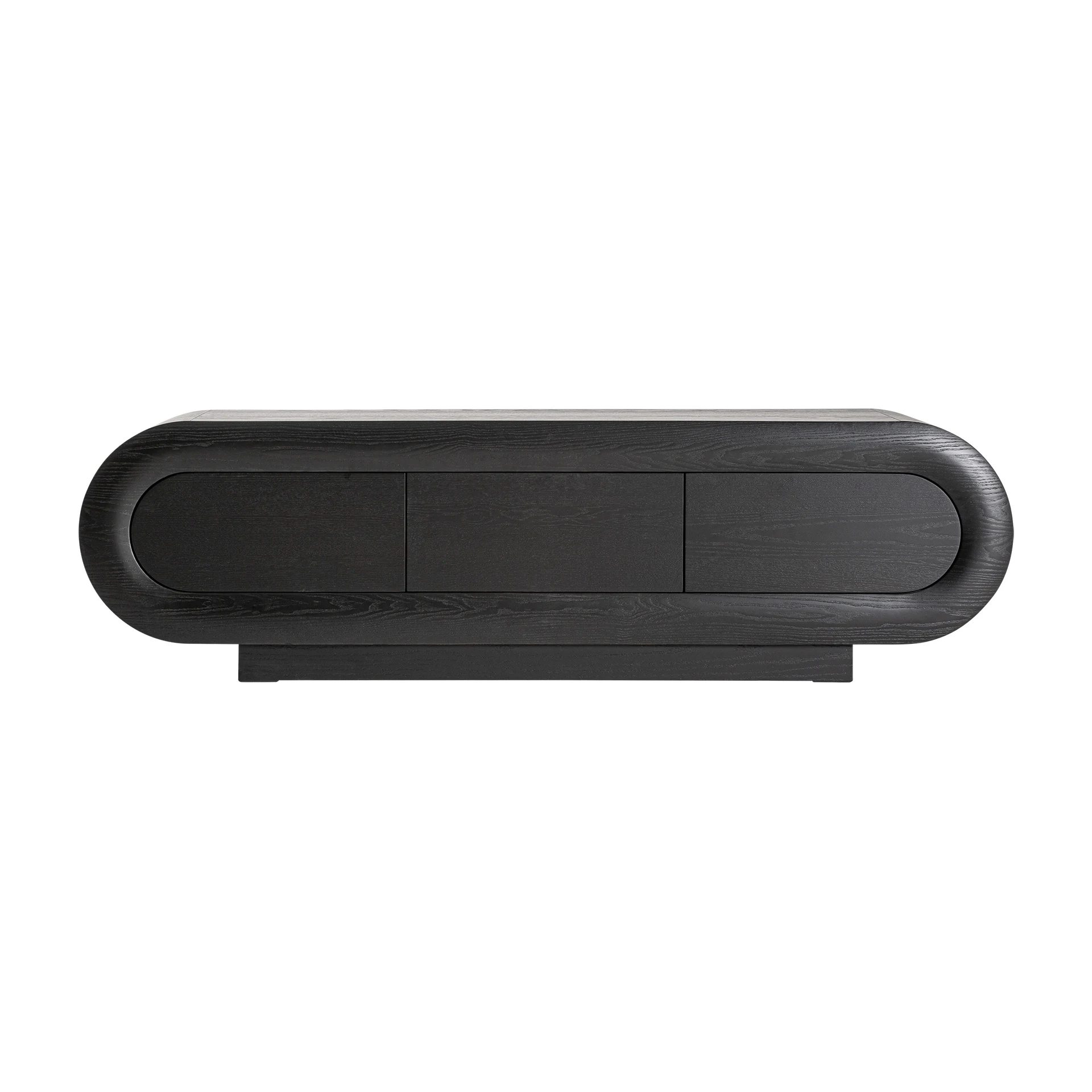 Comode TV - Comoda TV din Lemn de Stejar, Negru, 220x45x56 cm, Stil Contemporan - VicalHome 38531