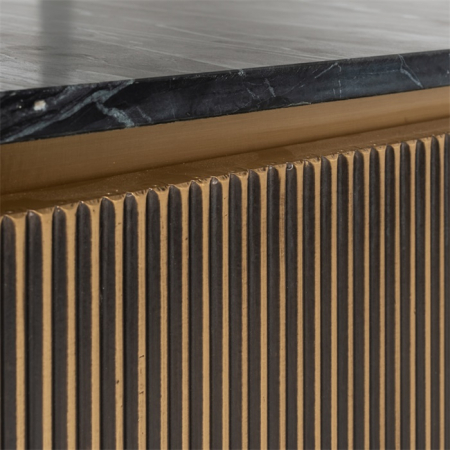 Comoda TV lux aurie Tosea, 170 cm, baza metal, MDF si blat marmura, 7576 - Richmond Interiors [3]