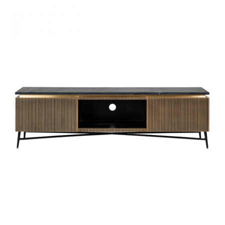 Comoda TV lux aurie Tosea, 170 cm, baza metal, MDF si blat marmura, 7576 - Richmond Interiors [1]